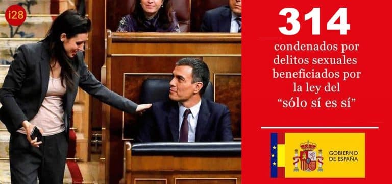 Solo Sí es Si. 314 casos. 31 de enero de 2023. Irene Montero y Pedro Sánchez.