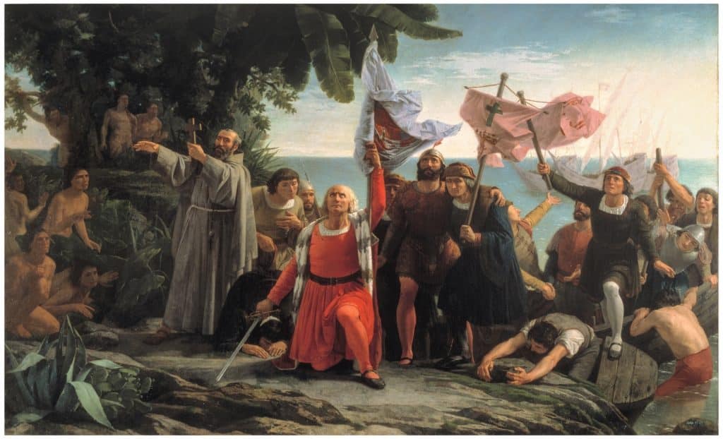 Primer desembarco de Cristival Colón-Teoría de la Estupidez española