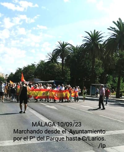 Manifestación 10 de septiembre de 2023 contra la amnistía.