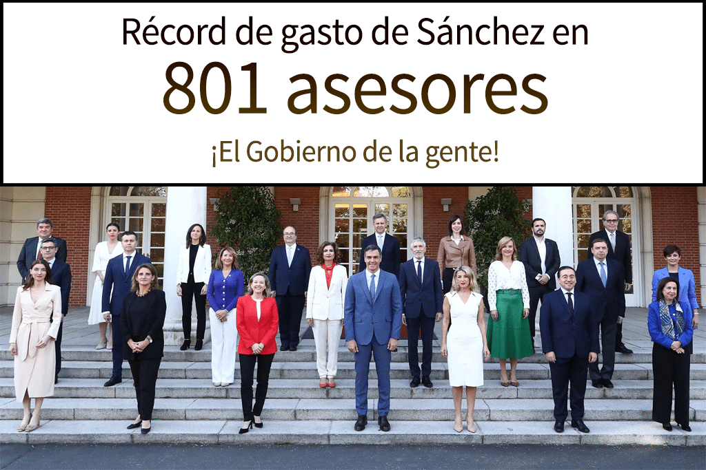 "récord de gasto de Sánchez en asesores"