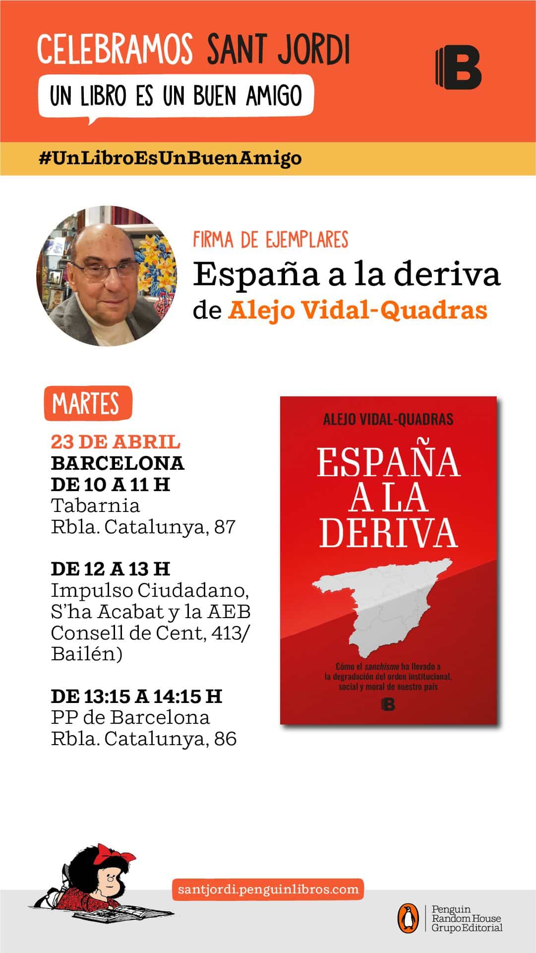 España a la deriva-Firma de ejemplares por Alejo Vidal-Quadras