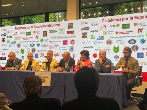 Representantes de las asociaciones de la Plataforma por la España Constitucional