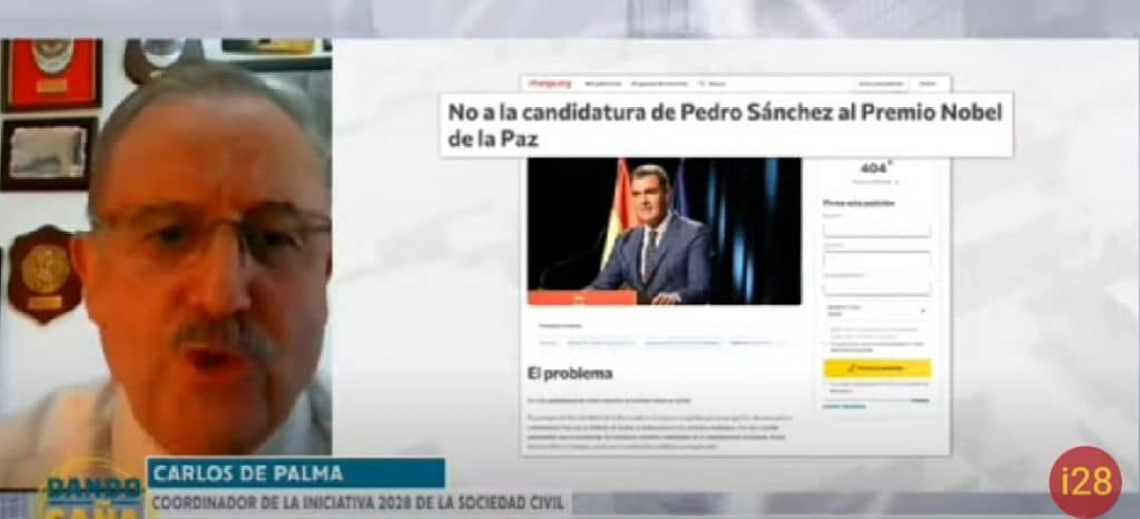 Iniciativa 2028 de la Sociedad Civil se opone a candidatura Sánchez al Nobel de la Paz.