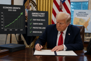 políticas claves que ha puesto en marcha el gobierno del presidente Trump.