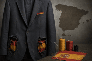 España. Un traje con agujeros en los bolsillos que se puede remendar